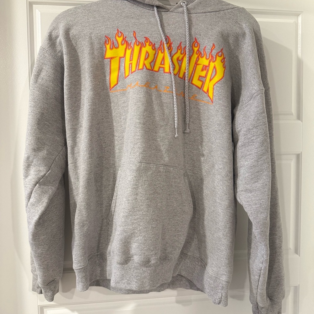 Thrasher Light Gray Hoodie (medium)